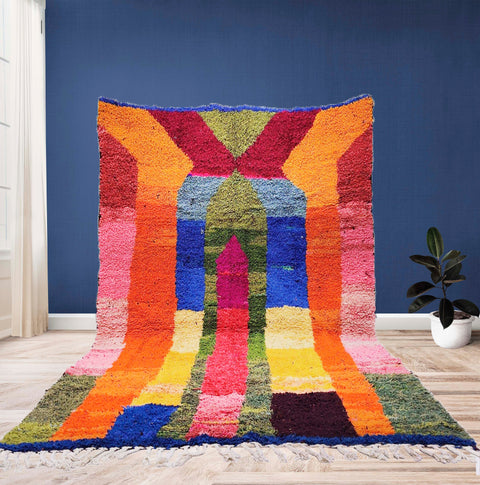 Beni ourain rug- Moroccan Rug- Custom size rug-Berber Rug - Custom rug- rugs for living room, Genuine lamb wool- Contemporary rug- All wool