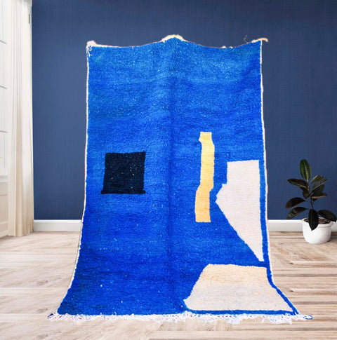 Beni ourain rug- Moroccan Rug- Custom size rug-Berber Rug - Custom rug- rugs for living room, Genuine lamb wool- Contemporary rug- All wool