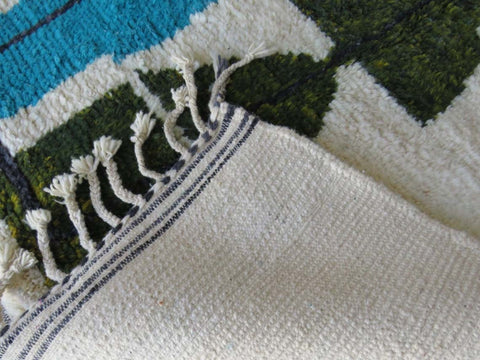 Beni ourain rug- Moroccan Rug- Custom size rug-Berber Rug - Custom rug- rugs for living room, Genuine lamb wool- Contemporary rug- All wool