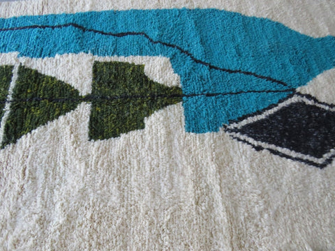 Beni ourain rug- Moroccan Rug- Custom size rug-Berber Rug - Custom rug- rugs for living room, Genuine lamb wool- Contemporary rug- All wool