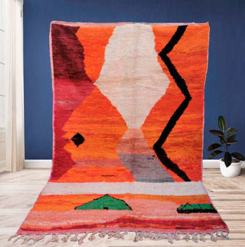 Moroccan Berber rug - Beni ourain rug - all wool berber rug - Custom area rug - handmade rug - Genuine lamb wool - Berber wool rug