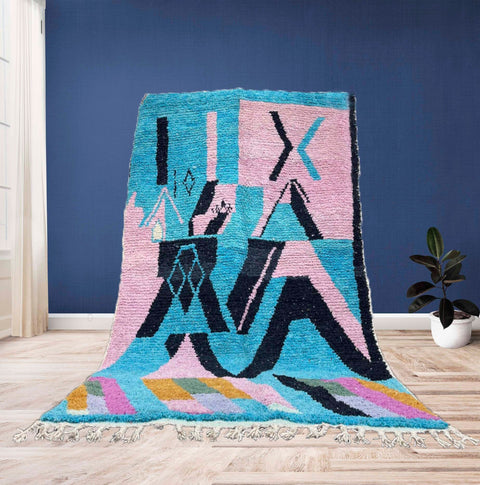 Moroccan Berber rug - Beni ourain rug - all wool berber rug - Custom area rug - handmade rug - Genuine lamb wool - Berber wool rug