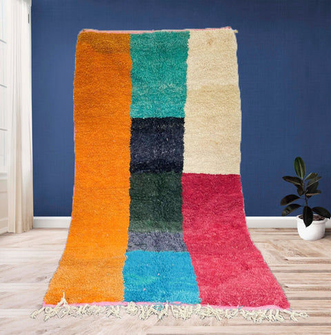 Beni ourain rug- Moroccan Rug- Custom size rug-Berber Rug - Custom rug- rugs for living room, Genuine lamb wool- Contemporary rug- All wool