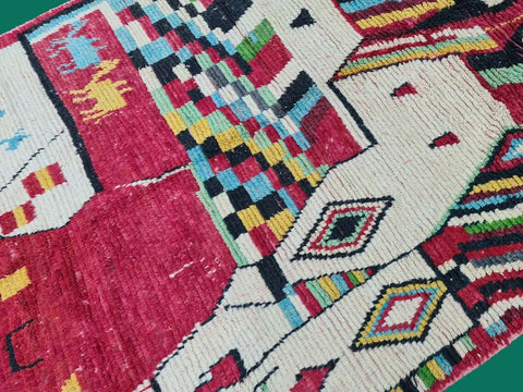 Beni ourain rug- Moroccan Rug- Custom size rug-Berber Rug - Custom rug- rugs for living room, Genuine lamb wool- Contemporary rug- All wool