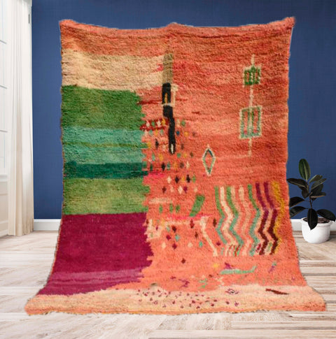 Beni ourain rug- Moroccan Rug- Custom size rug-Berber Rug - Custom rug- rugs for living room, Genuine lamb wool- Contemporary rug- All wool