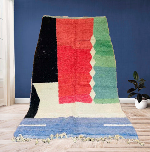 Beni ourain rug- Moroccan Rug- Custom size rug-Berber Rug - Custom rug- rugs for living room, Genuine lamb wool- Contemporary rug- All wool