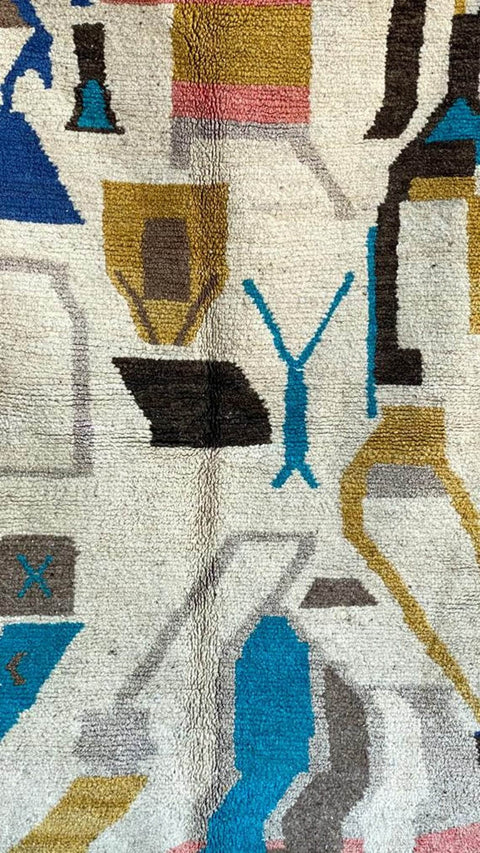 Beni ourain rug- Moroccan Rug- Custom size rug-Berber Rug - Custom rug- rugs for living room, Genuine lamb wool- Contemporary rug- All wool