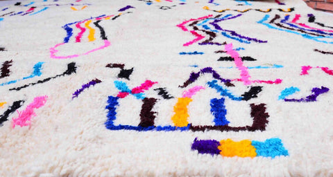 Beni ourain rug- Moroccan Rug- Custom size rug-Berber Rug - Custom rug- rugs for living room, Genuine lamb wool- Contemporary rug- All wool