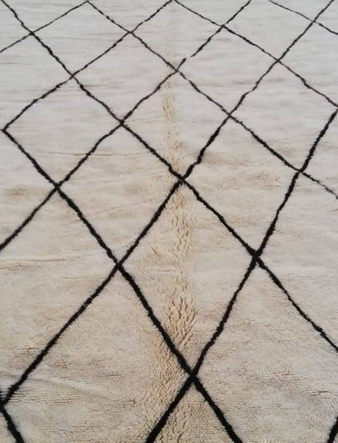 Beni ourain rug- Moroccan Rug- Custom size rug-Berber Rug - Custom rug- rugs for living room, Genuine lamb wool- Contemporary rug- All wool