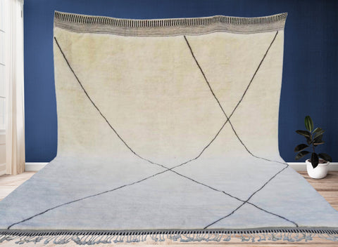 Beni ourain rug- Moroccan Rug- Custom size rug-Berber Rug - Custom rug- rugs for living room, Genuine lamb wool- Contemporary rug- All wool