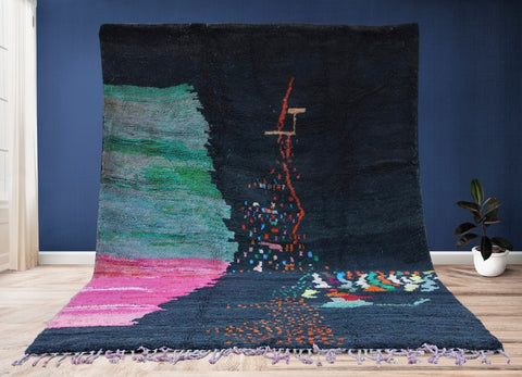 Beni ourain rug- Moroccan Rug- Custom size rug-Berber Rug - Custom rug- rugs for living room, Genuine lamb wool- Contemporary rug- All wool