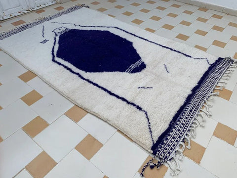 Beni ourain rug- Moroccan Rug- Custom size rug-Berber Rug - Custom rug- rugs for living room, Genuine lamb wool- Contemporary rug- All wool