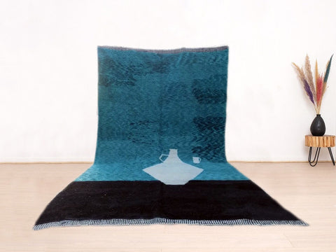 Beni ourain rug- Moroccan Rug- Custom size rug-Berber Rug - Custom rug- rugs for living room, Genuine lamb wool- Contemporary rug- All wool