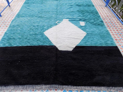 Beni ourain rug- Moroccan Rug- Custom size rug-Berber Rug - Custom rug- rugs for living room, Genuine lamb wool- Contemporary rug- All wool