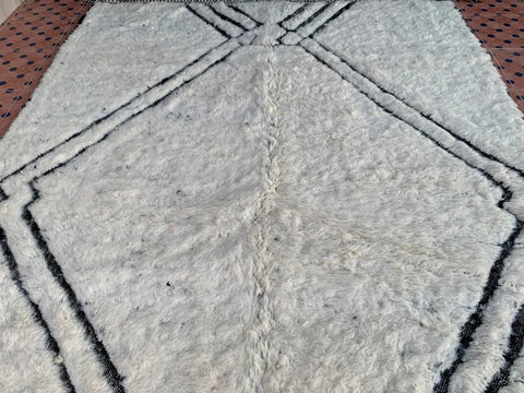 Beni ourain rug- Moroccan Rug- Custom size rug-Berber Rug - Custom rug- rugs for living room, Genuine lamb wool- Contemporary rug- All wool