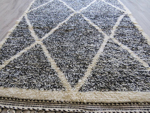 Beni ourain rug- Moroccan Rug- Custom size rug-Berber Rug - Custom rug- rugs for living room, Genuine lamb wool- Contemporary rug- All wool