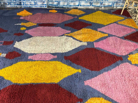 Beni ourain rug- Moroccan Rug- Custom size rug-Berber Rug - Custom rug- rugs for living room, Genuine lamb wool- Contemporary rug- All wool