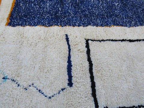 Beni ourain rug- Moroccan Rug- Custom size rug-Berber Rug - Custom rug- rugs for living room, Genuine lamb wool- Contemporary rug- All wool
