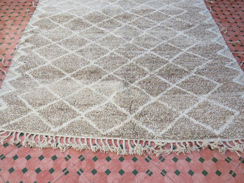 Beni ourain rug- Moroccan Rug- Custom size rug-Berber Rug - Custom rug- rugs for living room, Genuine lamb wool- Contemporary rug- All wool