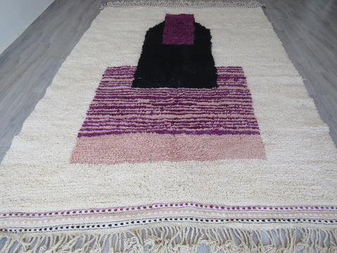 Beni ourain rug- Moroccan Rug- Custom size rug-Berber Rug - Custom rug- rugs for living room, Genuine lamb wool- Contemporary rug- All wool