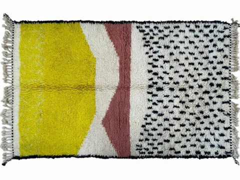 Moroccan rug Hand knotted - Beni ourain rug - all wool berber rug - Custom rug - handmade rug - Genuine lamb wool