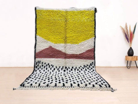 Moroccan rug Hand knotted - Beni ourain rug - all wool berber rug - Custom rug - handmade rug - Genuine lamb wool