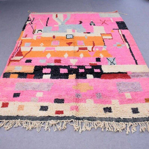 Moroccan rug Hand knotted - Beni ourain rug - all wool berber rug - Custom rug - handmade rug - Genuine lamb wool