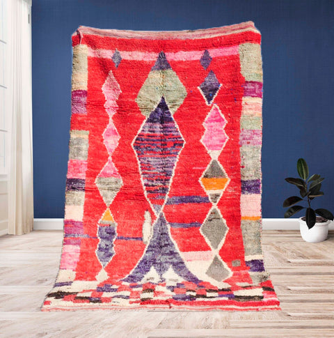 Moroccan rug Hand knotted - Beni ourain rug - all wool berber rug - Custom rug - handmade rug - Genuine lamb wool