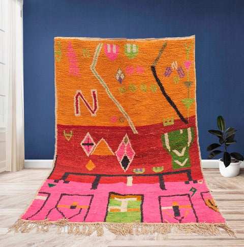 Moroccan rug Hand knotted - Beni ourain rug - all wool berber rug - Custom rug - handmade rug - Genuine lamb wool