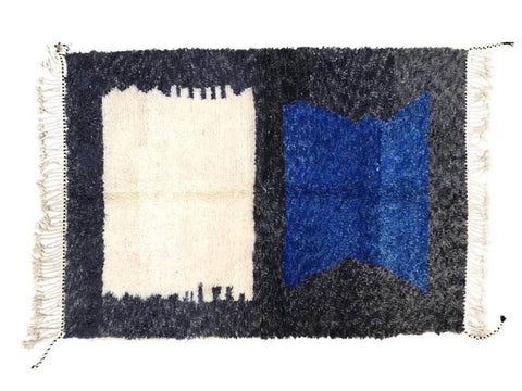 Beni ourain rug- Moroccan Rug- Custom size rug-Berber Rug - Custom rug- rugs for living room, Genuine lamb wool- Contemporary rug- All wool