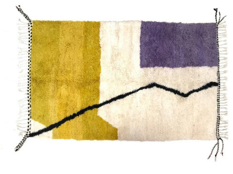 Beni ourain rug- Moroccan Rug- Custom size rug-Berber Rug - Custom rug- rugs for living room, Genuine lamb wool- Contemporary rug- All wool