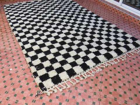 Beni ourain rug- Moroccan Rug- Custom size rug-Berber Rug - Custom rug- rugs for living room, Genuine lamb wool- Contemporary rug- All wool