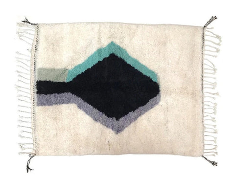 Beni ourain rug- Moroccan Rug- Custom size rug-Berber Rug - Custom rug- rugs for living room, Genuine lamb wool- Contemporary rug- All wool