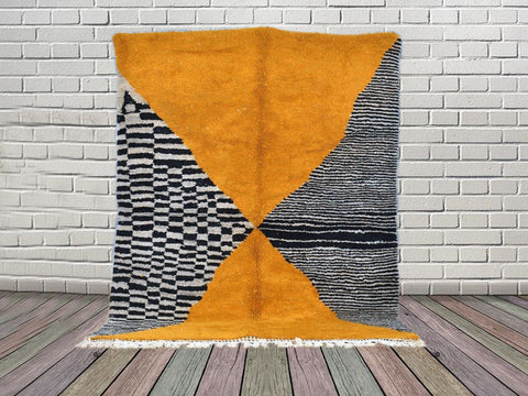 Beni ourain rug- Moroccan Rug- Custom size rug-Berber Rug - Custom rug- rugs for living room, Genuine lamb wool- Contemporary rug- All wool