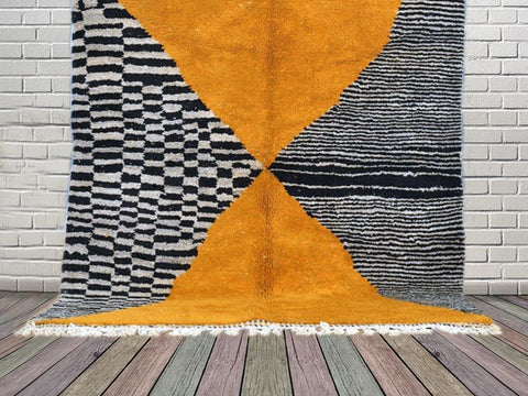 Beni ourain rug- Moroccan Rug- Custom size rug-Berber Rug - Custom rug- rugs for living room, Genuine lamb wool- Contemporary rug- All wool