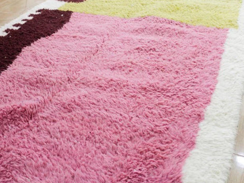 Beni ourain rug- Moroccan Rug- Custom size rug-Berber Rug - Custom rug- rugs for living room, Genuine lamb wool- Contemporary rug- All wool