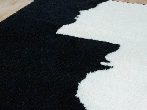 Beni ourain rug- Moroccan Rug- Custom size rug-Berber Rug - Custom rug- rugs for living room, Genuine lamb wool- Contemporary rug- All wool