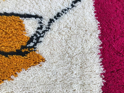 Beni ourain rug- Moroccan Rug- Custom size rug-Berber Rug - Custom rug- rugs for living room, Genuine lamb wool- Contemporary rug- All wool