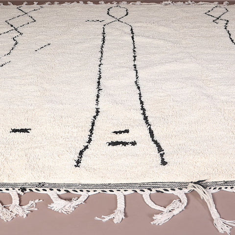 Moroccan rug - Black  rug- Authentic Moroccan Rug- Beni Rug-Berber Rug- Large Moroccan Rug- Custom rug