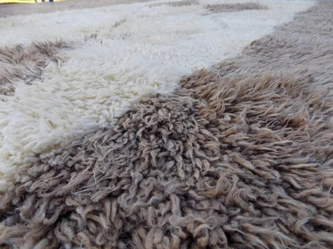 Beni ourain rug- Moroccan Rug- Custom size rug-Berber Rug - Custom rug- rugs for living room, Genuine lamb wool- Contemporary rug- All wool