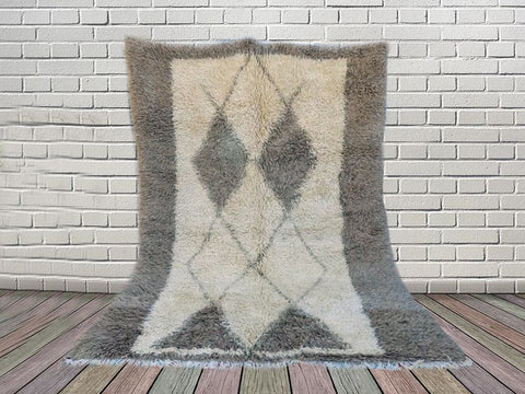 Beni ourain rug- Moroccan Rug- Custom size rug-Berber Rug - Custom rug- rugs for living room, Genuine lamb wool- Contemporary rug- All wool