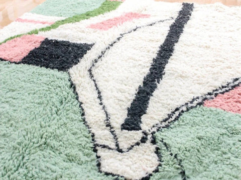 Beni ourain rug- Moroccan Rug- Custom size rug-Berber Rug - Custom rug- rugs for living room, Genuine lamb wool- Contemporary rug- All wool