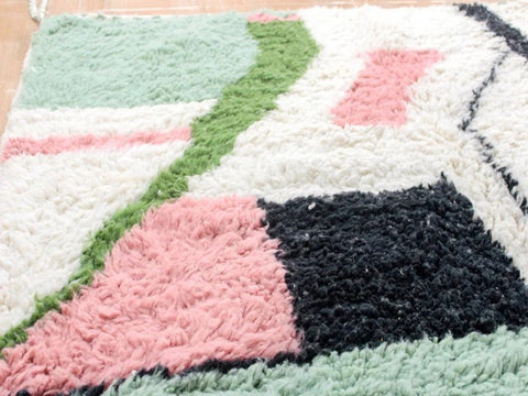 Beni ourain rug- Moroccan Rug- Custom size rug-Berber Rug - Custom rug- rugs for living room, Genuine lamb wool- Contemporary rug- All wool