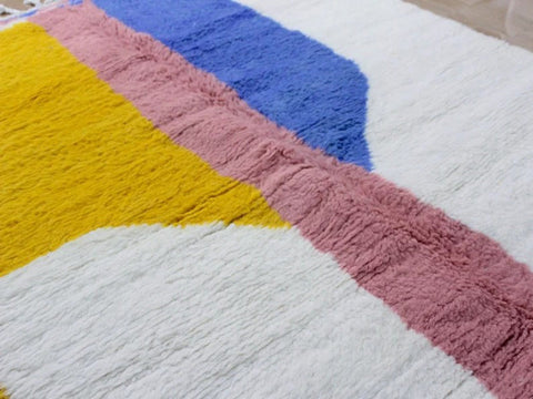 Beni ourain rug- Moroccan Rug- Custom size rug-Berber Rug - Custom rug- rugs for living room, Genuine lamb wool- Contemporary rug- All wool