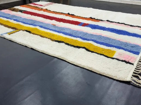 Beni ourain rug- Moroccan Rug- Custom size rug-Berber Rug - Custom rug- rugs for living room, Genuine lamb wool- Contemporary rug- All wool