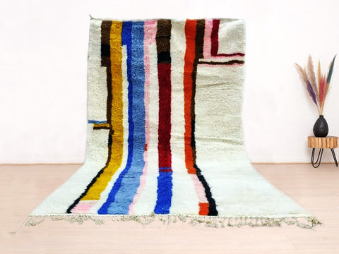 Beni ourain rug- Moroccan Rug- Custom size rug-Berber Rug - Custom rug- rugs for living room, Genuine lamb wool- Contemporary rug- All wool