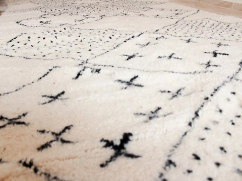 Beni ourain rug- Moroccan Rug- Custom size rug-Berber Rug - Custom rug- rugs for living room, Genuine lamb wool- Contemporary rug- All wool