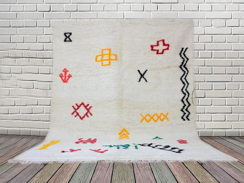 Beni ourain rug- Moroccan Rug- Custom size rug-Berber Rug - Custom rug- rugs for living room, Genuine lamb wool- Contemporary rug- All wool