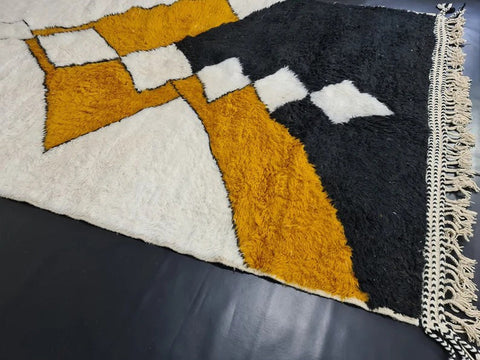 Beni ourain rug- Moroccan Rug- Custom size rug-Berber Rug - Custom rug- rugs for living room, Genuine lamb wool- Contemporary rug- All wool