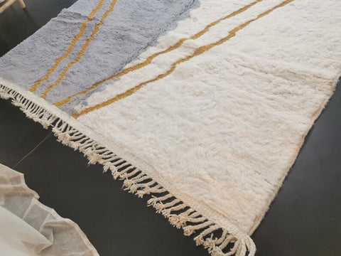 Beni ourain rug- Moroccan Rug- Custom size rug-Berber Rug - Custom rug- rugs for living room, Genuine lamb wool- Contemporary rug- All wool